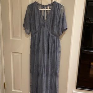 Pinkblush maternity lace overlay dress